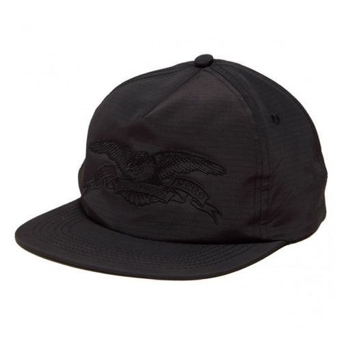 Antihero Basic Eagle Snapback Hat - Black/Black