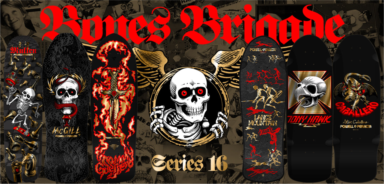 *LIMITED* Powell Peralta Bones Brigade Series 16 RODNEY MULLEN Black/Gold Foil Deck 7.4"