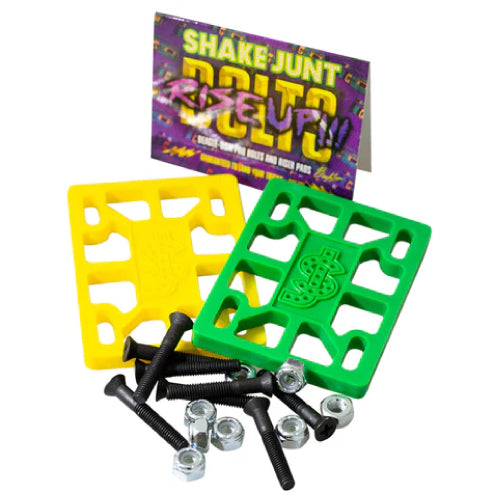 Shake Junt Beagle Rise Up Riser Pad & Hardware Set - Yellow/Green/Black