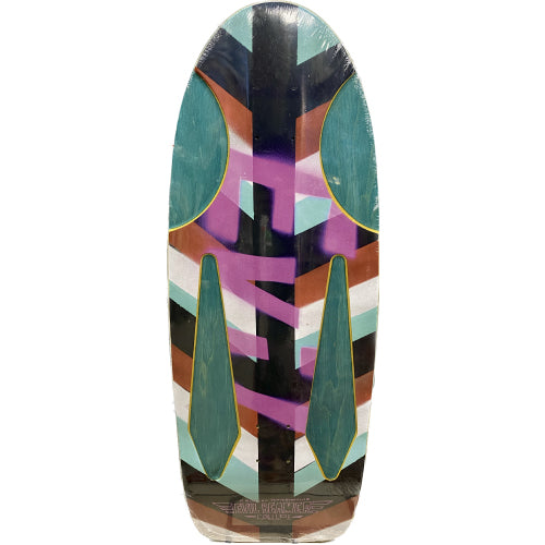 Krooked Mark Gonzales Evil Beamer Coupe Skateboard Deck Teal Veneer 10.75"