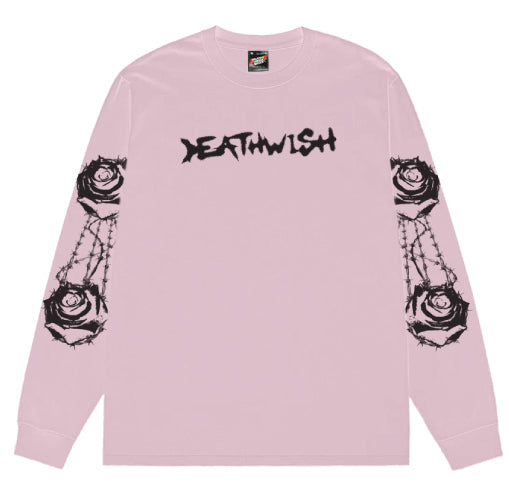 Deathwish Bed of Roses Long Sleeve - Pink front