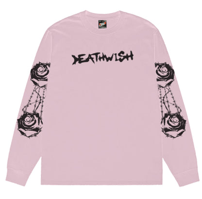 Deathwish Bed of Roses Long Sleeve - Pink front