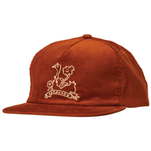 Krooked Belle Corduroy Snapback Hat - Rust