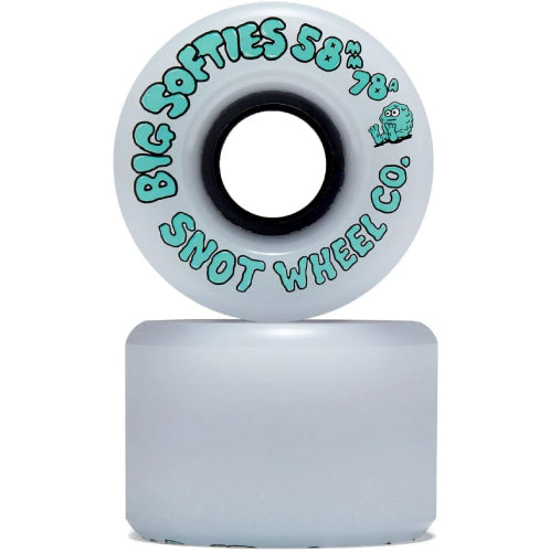 Snot Big Softies Wheels White/Teal 58MM 78A pair