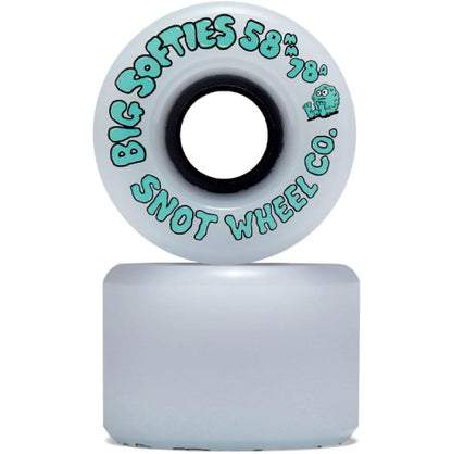 Snot Big Softies Wheels White/Teal 58MM 78A pair