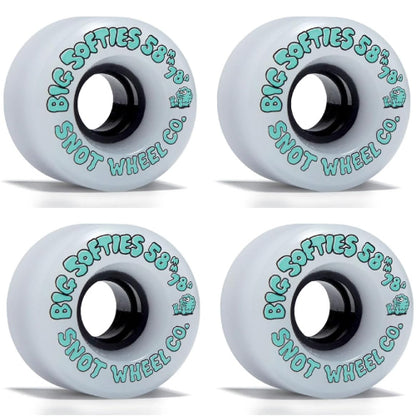 Snot Big Softies Wheels White/Teal 58MM 78A set