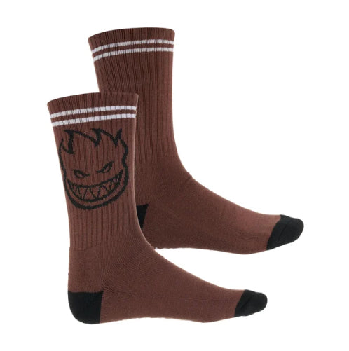 Spitfire Bighead Crew Socks - Dark Red/Black/White