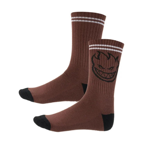 Spitfire Bighead Crew Socks - Dark Red/Black/White