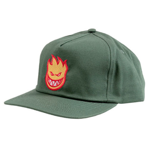 Spitfire Bighead Fill Snapback Hat - Dark Green/Red/Gold