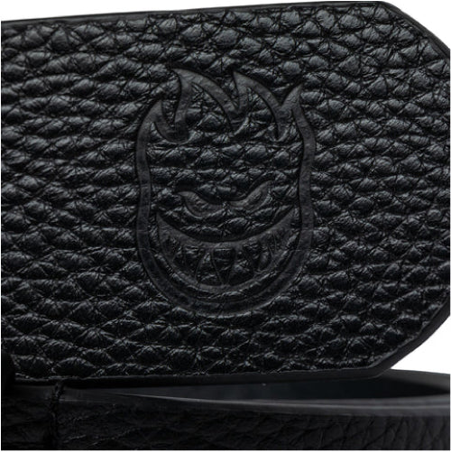 Spitfire Bighead Leather Belt - Black Pebble Grain deboss