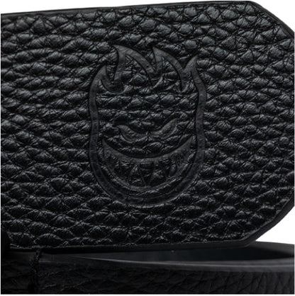 Spitfire Bighead Leather Belt - Black Pebble Grain deboss
