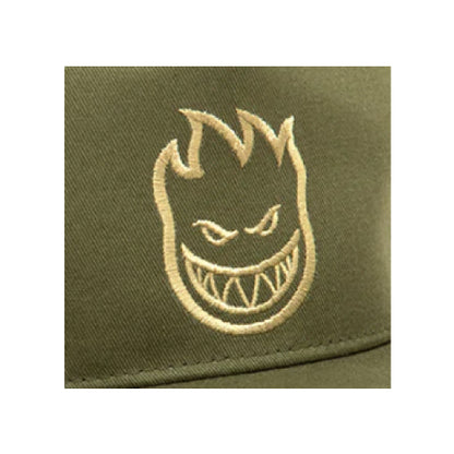 Spitfire Bighead Snapback Hat - Olive/Tan