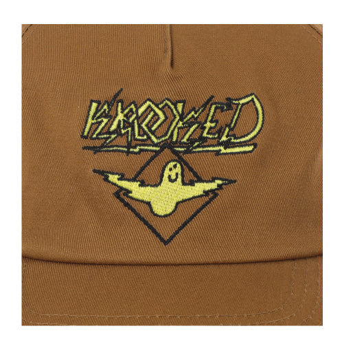 Krooked Bird Lightening Snapback Hat - Tan