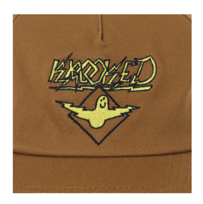 Krooked Bird Lightening Snapback Hat - Tan