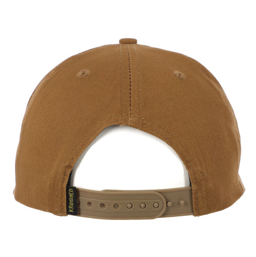 Krooked Bird Lightening Snapback Hat - Tan