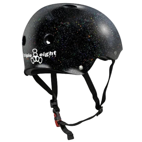Triple Eight Certified Sweatsaver Helmet black glitter back