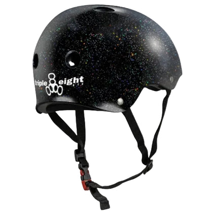 Triple Eight Certified Sweatsaver Helmet black glitter back