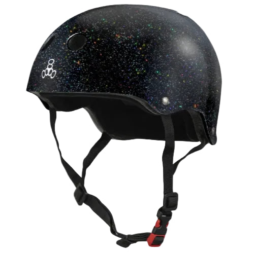 Triple Eight Certified Sweatsaver Helmet black glitter profile