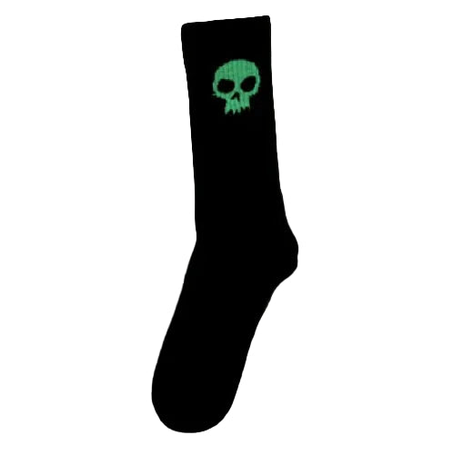 Zero Skull Crew Socks - Black/Glow in the Dark