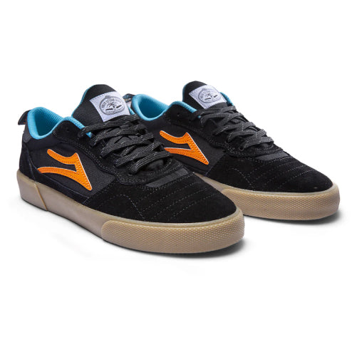 Lakai Cambridge Skate Shoe - Black/Multi Suede