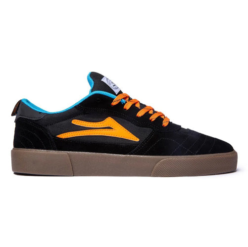 Lakai Cambridge Skate Shoe - Black/Multi Suede