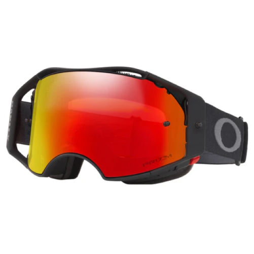 Oakley Airbrake MTB Goggles Black Gunmetal Strap with Prizm MX Torch Iridium Lenses