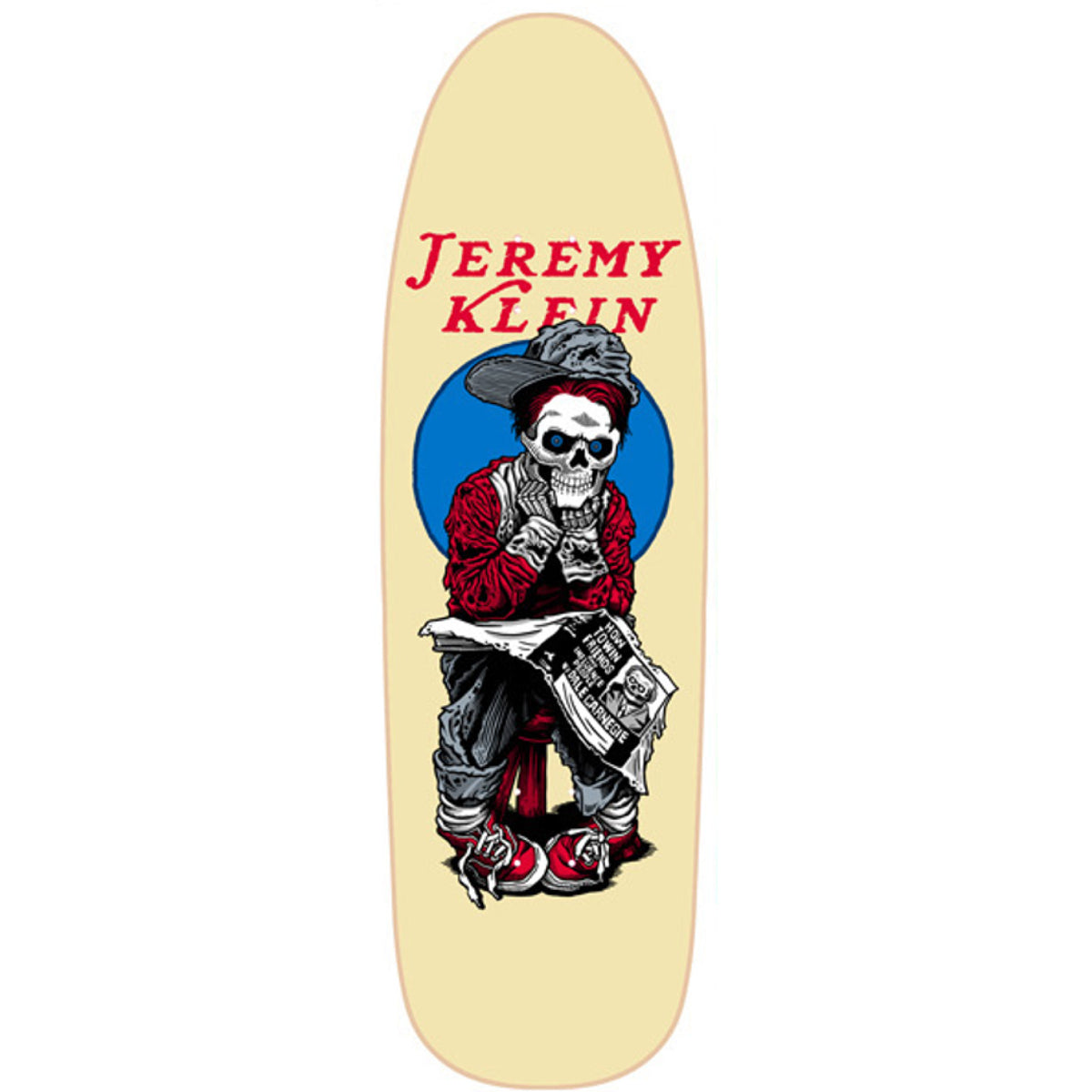 Hook-Ups Jeremy Klein Black Eye Kid Skull Skateboard Deck 9.5" full