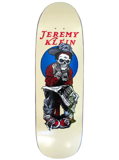 Hook-Ups Jeremy Klein Black Eye Kid Skull Skateboard Deck 9.5" photo