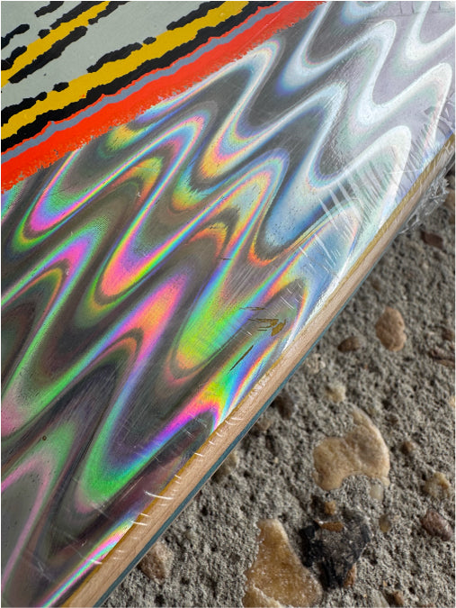 *BLEMISH* Heroin Sword Team Skateboard Deck 8.8" blem deck 2 rear truck