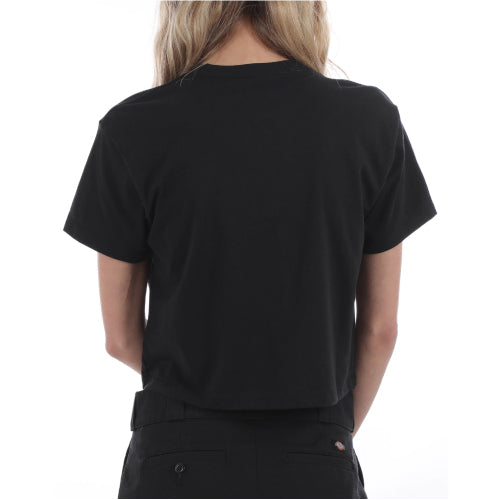 There Blocky Crop Tee - Black/Pink back