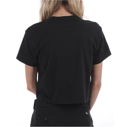 There Blocky Crop Tee - Black/Pink back