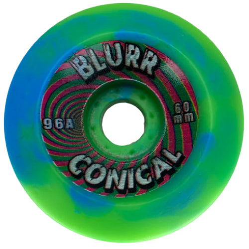 Vision Blurr Conicals Wheels 60MM 96A blue green swirl