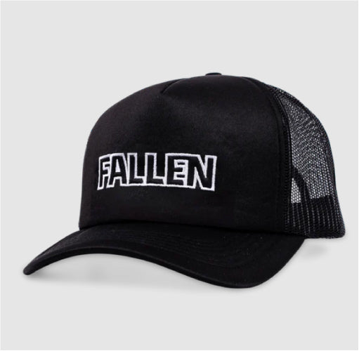 Fallen Bold Snapback Hat - Black/White