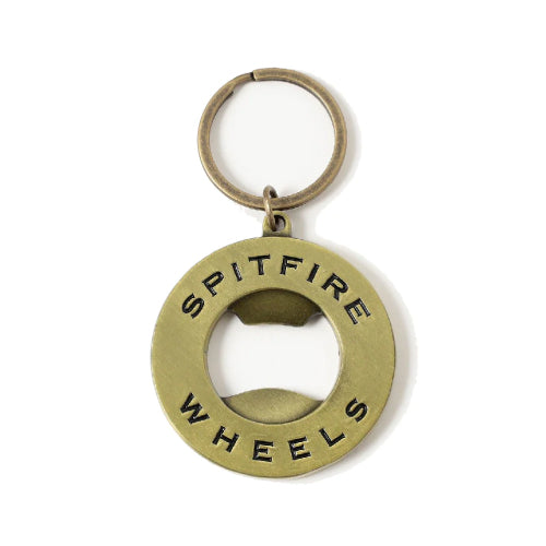 Spitfire Classic Swirl Bottle Opener Keychain - Brass back