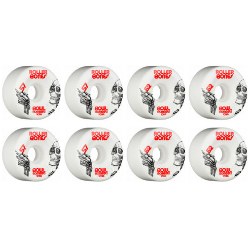 Rollerbones Bowl Bombers Quad Wheels White 57MM 101A (8pk)