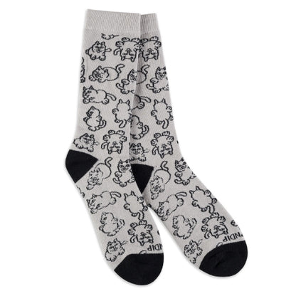 Rip N Dip Nermie Buddies Crew Socks - Heather Grey