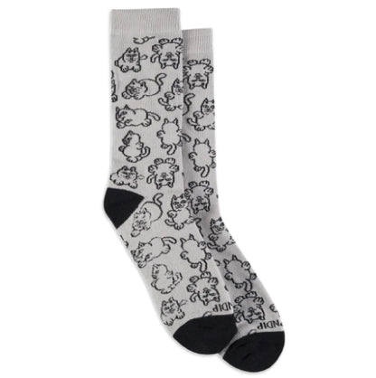 Rip N Dip Nermie Buddies Crew Socks - Heather Grey