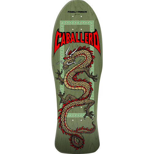 Powell Peralta Steve Caballero Chinese Dragon Sage Green Reissue Skateboard Deck 10"