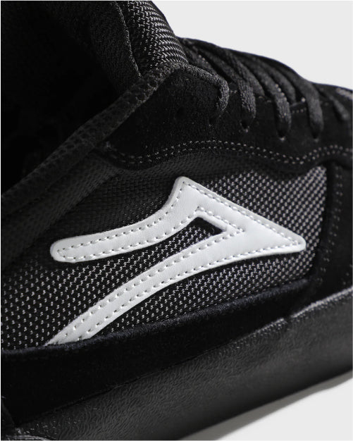 Lakai Cambridge Skate Shoe - Black/Black Suede detail