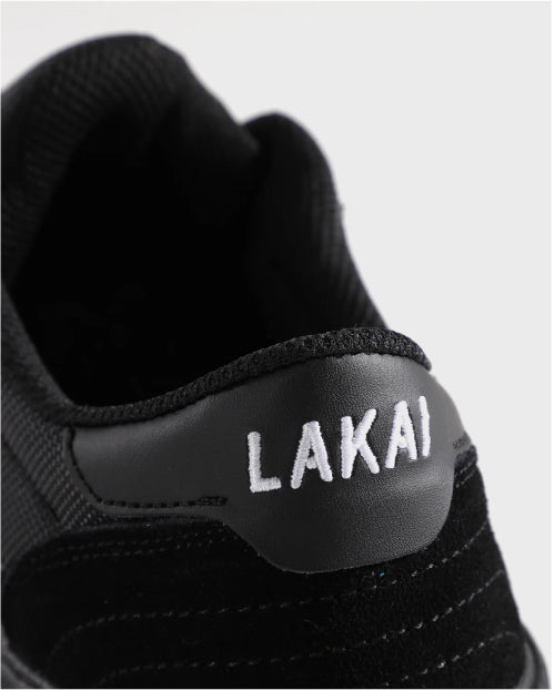Lakai Cambridge Skate Shoe - Black/Black Suede heel