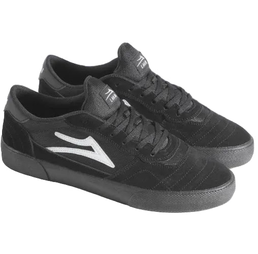 Lakai Cambridge Skate Shoe - Black/Black Suede pair