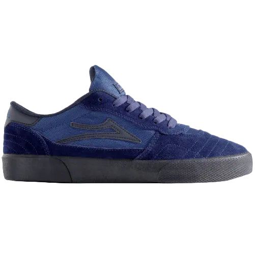 Lakai Cambridge Skate Shoe - Estate Blue Suede Monochrome outside