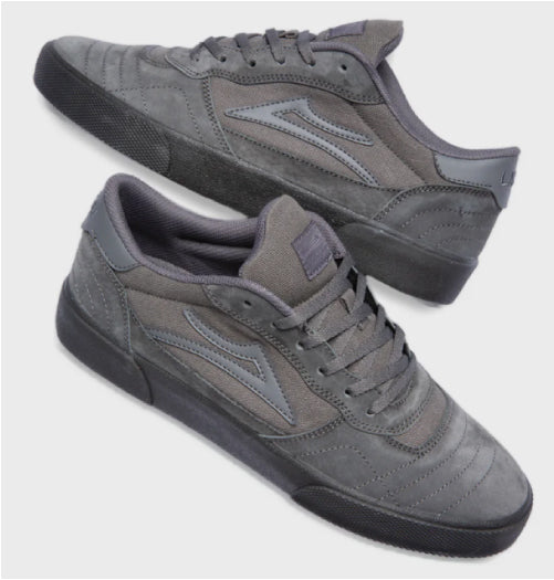 Lakai Cambridge Skate Shoe - Charcoal Suede pair