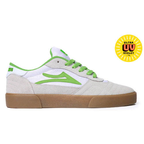 Lakai Cambridge Suede Leather Skateboarding Shoe - White/UV