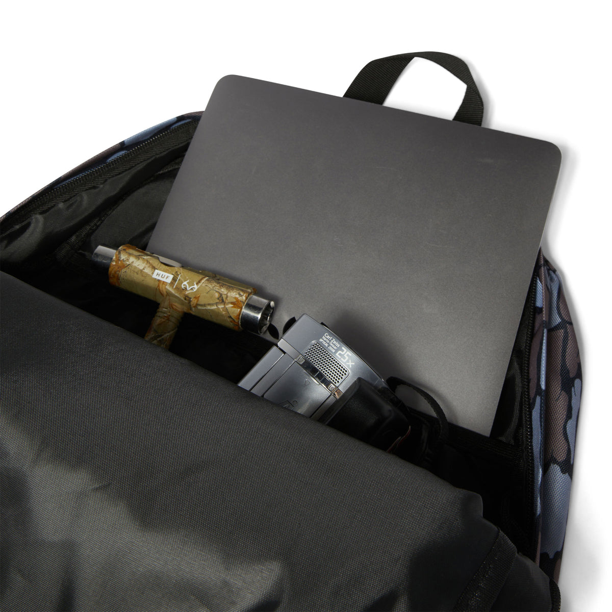 HUF 89 Logo Backpack camo laptop sleeve