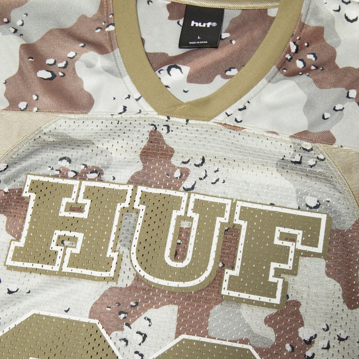 HUF Camo Football Jersey - Brown