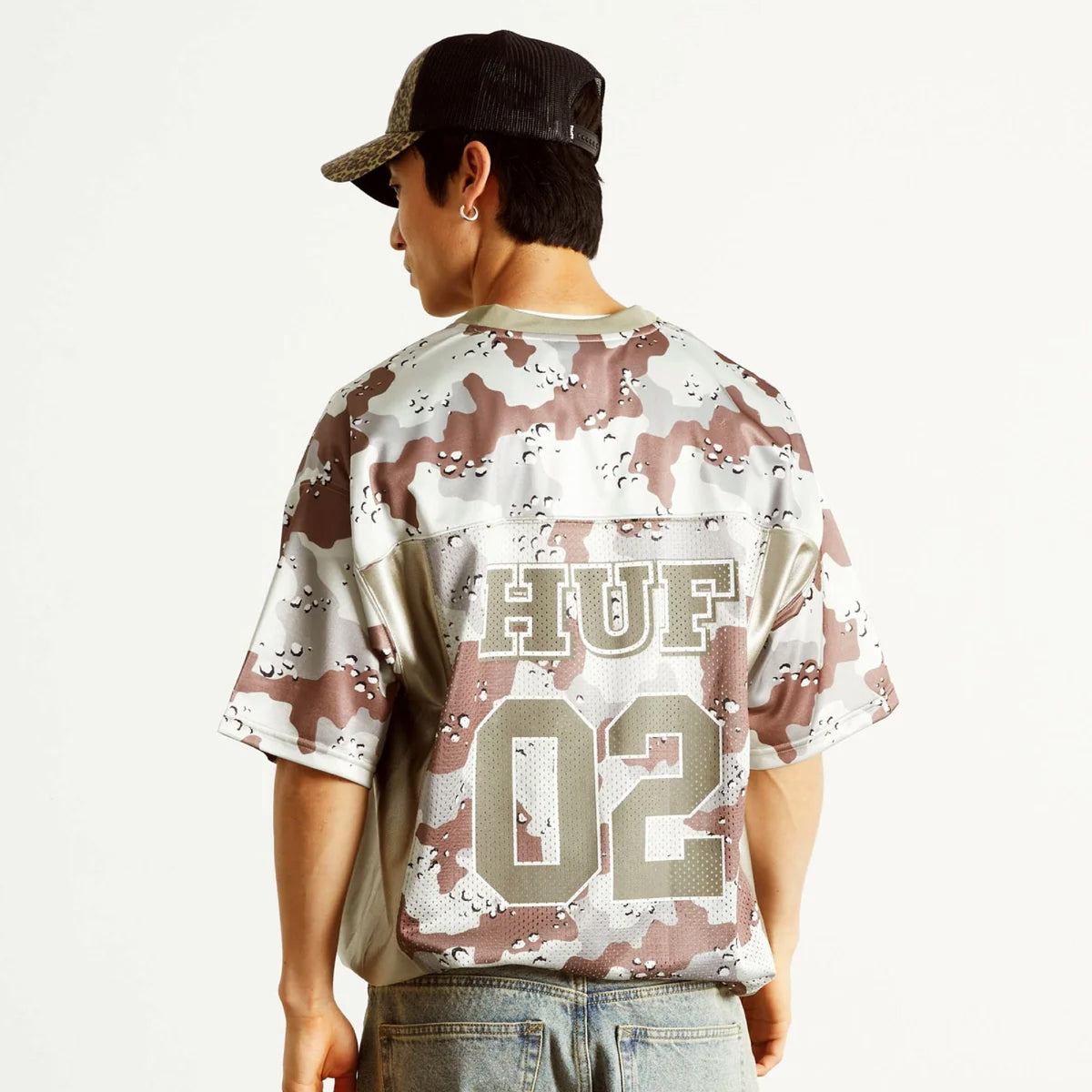 HUF Camo Football Jersey - Brown