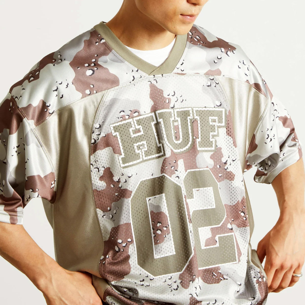 HUF Camo Football Jersey - Brown