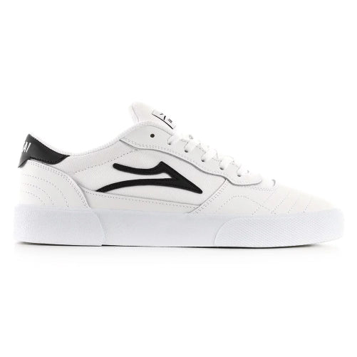 Lakai Cambridge Skate Shoe - White Leather outside
