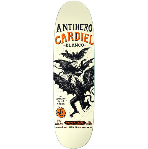 Antihero Cardiel Carnales Huffer Shaped Skateboard Deck 9.18"